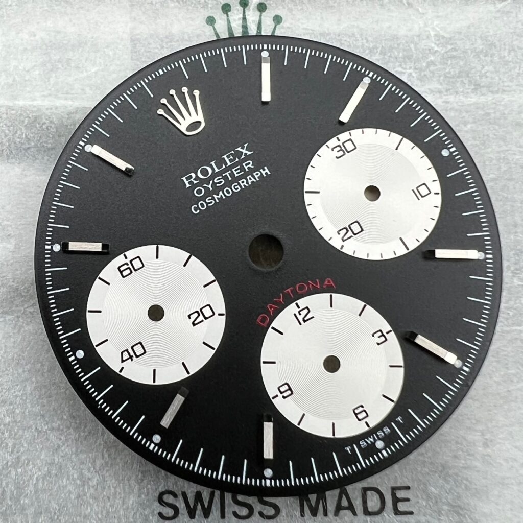 6263 6265 DAYTONA BLACK "SMALL RED" DIAL GREEN LUMINOVA NOS