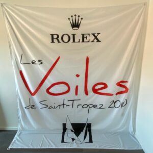 ROLEX SAILING FLAG SAINT TROPEZ YEAR 2010 (CM 200X240) VERY NICE