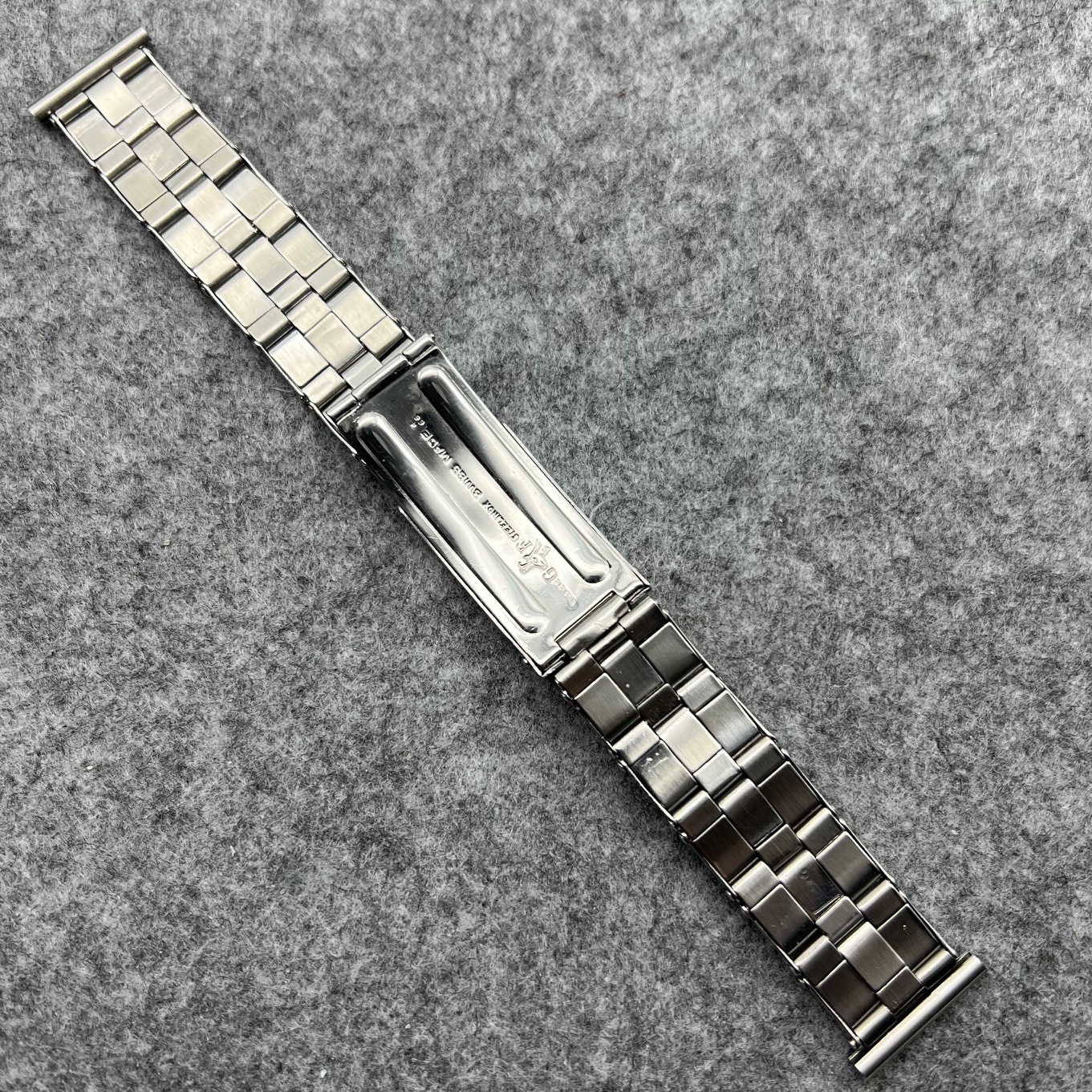 GAY FRERES ELASTIC RIVIT BAND FOR ROLEX PATEK PHILIPPE 12 LINKS 18MM STRAIGHT END, YEAR 1966 MINT - Image 6