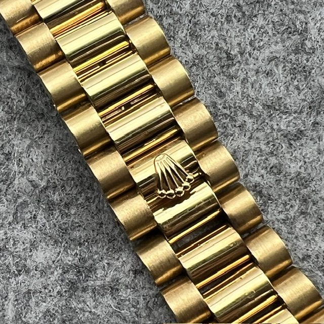ROLEX VERY RARE 18KT YG PRESIDENT BRACELET D'AGOSTO 14 LINKS 20MM ENDLINKS FOR SERPICO Y LAINO DAY DATE GMT FLAWLESS - Image 3