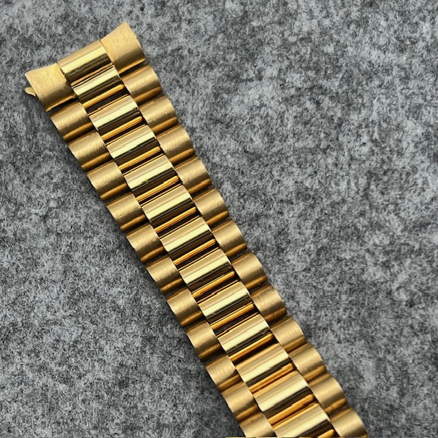 ROLEX VERY RARE 18KT YG PRESIDENT BRACELET D'AGOSTO 14 LINKS 20MM ENDLINKS FOR SERPICO Y LAINO DAY DATE GMT FLAWLESS - Image 4