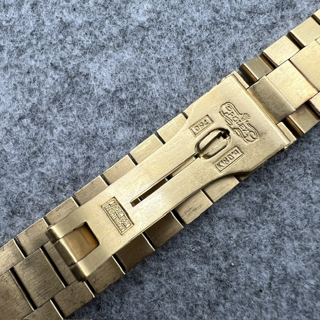 ROLEX VERY RARE 18KT YG PRESIDENT BRACELET D'AGOSTO 14 LINKS 20MM ENDLINKS FOR SERPICO Y LAINO DAY DATE GMT FLAWLESS - Image 6